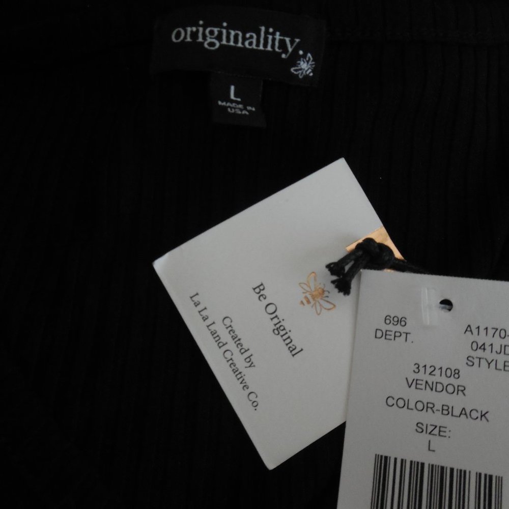ORIGINALITY L NWT SEXY Black O-Ring Shirt - Picture 9 of 10